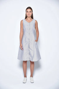 Front view of the Lisbon Dress by SIMPLY MILA, a stylish modern women's dress with a flattering fit and elegant design.