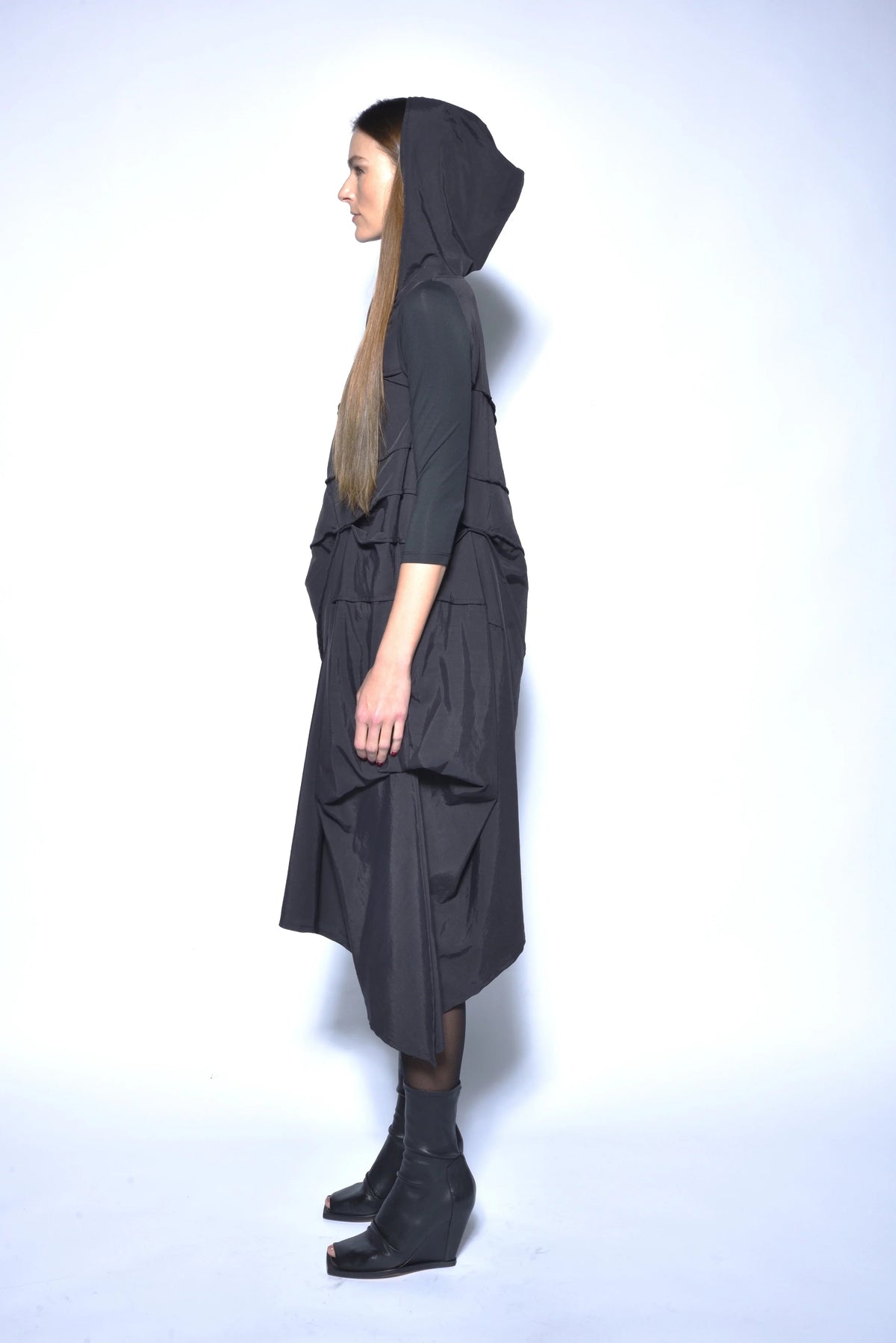 Simply Mila modern women's Nyx dress, stylish and comfortable, featuring a flowy design and neutral color for versatile wear.