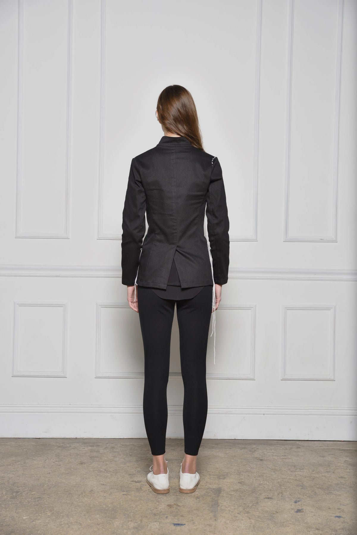 Elegant Baste Stitch jacket from SIMPLY MILA Modern Women's Clothing, featuring detailed stitching and a stylish design.