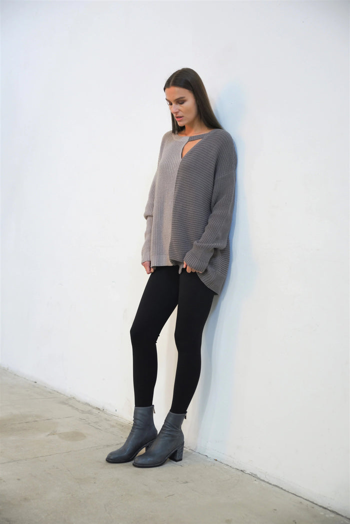 Portobello sweater by SIMPLY MILA, a modern women's sweater in soft knit fabric with a relaxed fit and stylish design.
