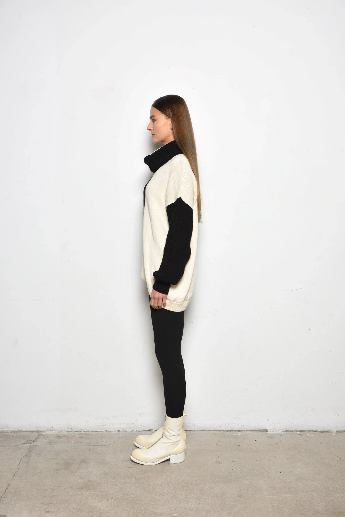 Ying Yan sweater from SIMPLY MILA, modern women's clothing, featuring a cozy knit design in neutral tones.