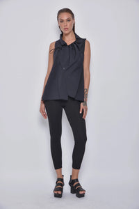 Front view of a stylish Astra Top by SIMPLY MILA, a modern women's clothing brand, featuring its fit and fabric details.