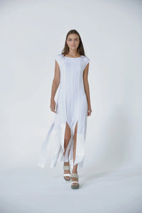 SIMPLY MILA Motion Panel Maxi Dress, modern women's top with sleek design and motion panel detailing, stylish and comfortable.