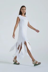 Simply Mila Motion Panel Maxi Dress, stylish women's tops with color-block design, flowing fabric, and modern silhouette.