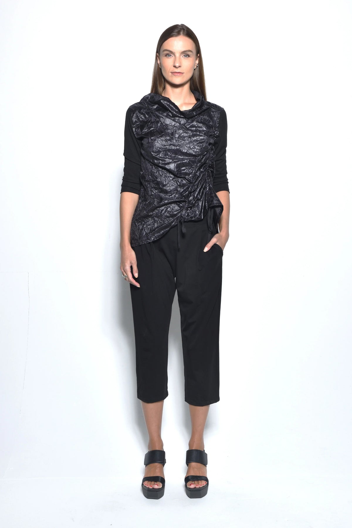 Front view of a stylish Chloe top from SIMPLY MILA Modern Women's Clothing, featuring a flattering fit and contemporary design.