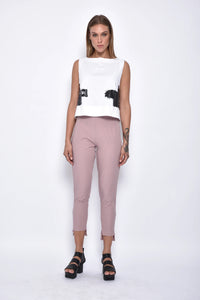 Simply Mila Dido top for women, stylish casual blouse with cap sleeves and relaxed fit, in a soft, solid color.