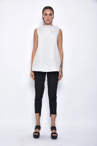 Silver Imperial Top by SIMPLY MILA, modern women's clothing, stylish sleeveless top with a sleek design and fashionable fit.