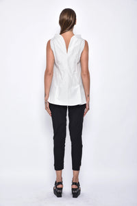 Silver Imperial Top by SIMPLY MILA, modern women's clothing, stylish sleeveless top with a sleek fit and elegant design.