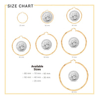 14K gold-filled hoop earrings with slit cut design, available in sizes from 25 to 80 mm, by JB Jewelry BLVD