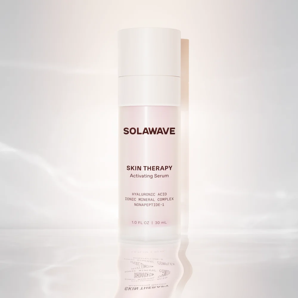 Solawave Skin Therapy Activating Serum in 30ml bottle, skincare topical for improving skin radiance and hydration.