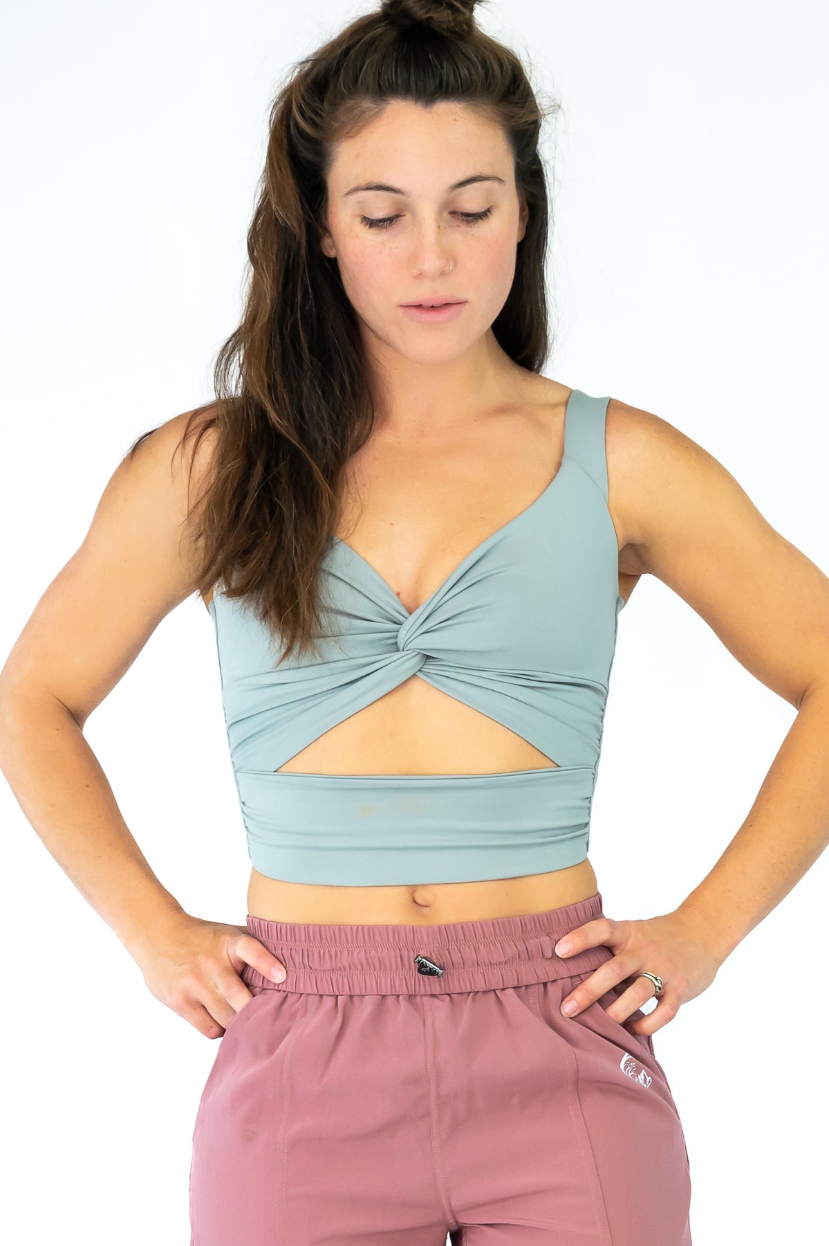Soul Fire Apparel Co Mary-Jane Crop, close-up of stylish women's crop top with Mary-Jane strap details and vibrant fabric.
