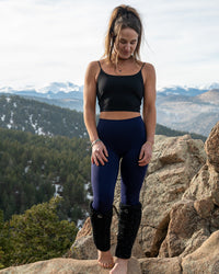 Soul Fire Apparel Co Hype Crop top in black, featuring a fitted design with stylishly cropped length and branded details.