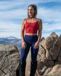 Soul Fire Apparel Co Hype Crop top in vibrant color, close-up of the stylish, fitted crop top on a model.