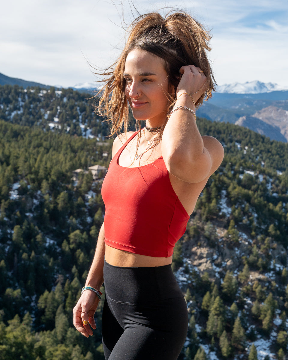 Black Revolution Crop top by Soul Fire Apparel Co, showing the fitted crop with short sleeves and crew neckline.