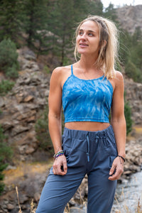 Alpine Butterfly Strap Back top by Soul Fire Apparel Co, featuring a stylish strap back design and vibrant fabric.