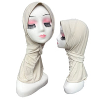 Stretch Underscarf Hijab Cap with Snap Button(MH234)