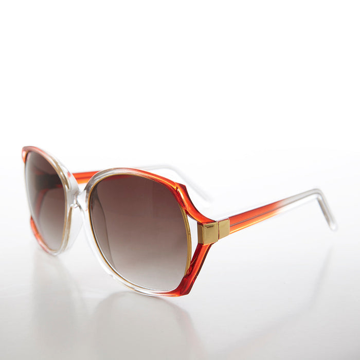 Large square vintage women's sunglasses by Sunglass Museum featuring bold black frames and dark tinted lenses.