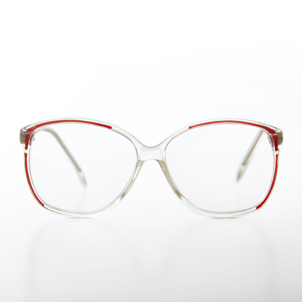 Women's large old-fashioned reading glasses by Sunglass Museum, featuring classic frame design and clear lenses.