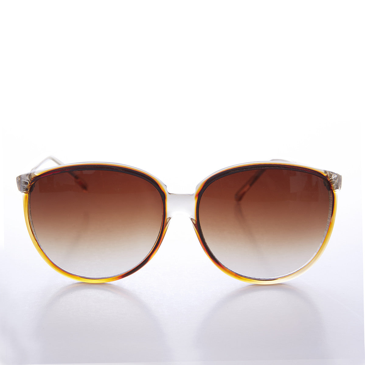 Large round women's 80s vintage sunglasses by Sunglass Museum, featuring bold frames and retro style.
