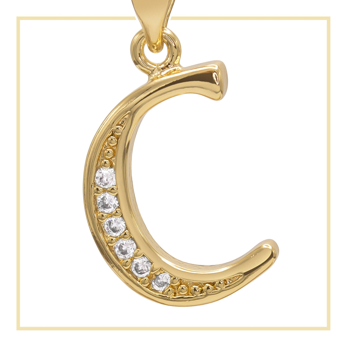 14K gold-filled A-Z initial letter pendant with cubic zirconia charm, jewelry piece for women featuring elegant design.