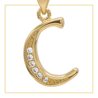 14K gold-filled A-Z initial letter pendant with cubic zirconia charm, jewelry piece for women featuring elegant design.