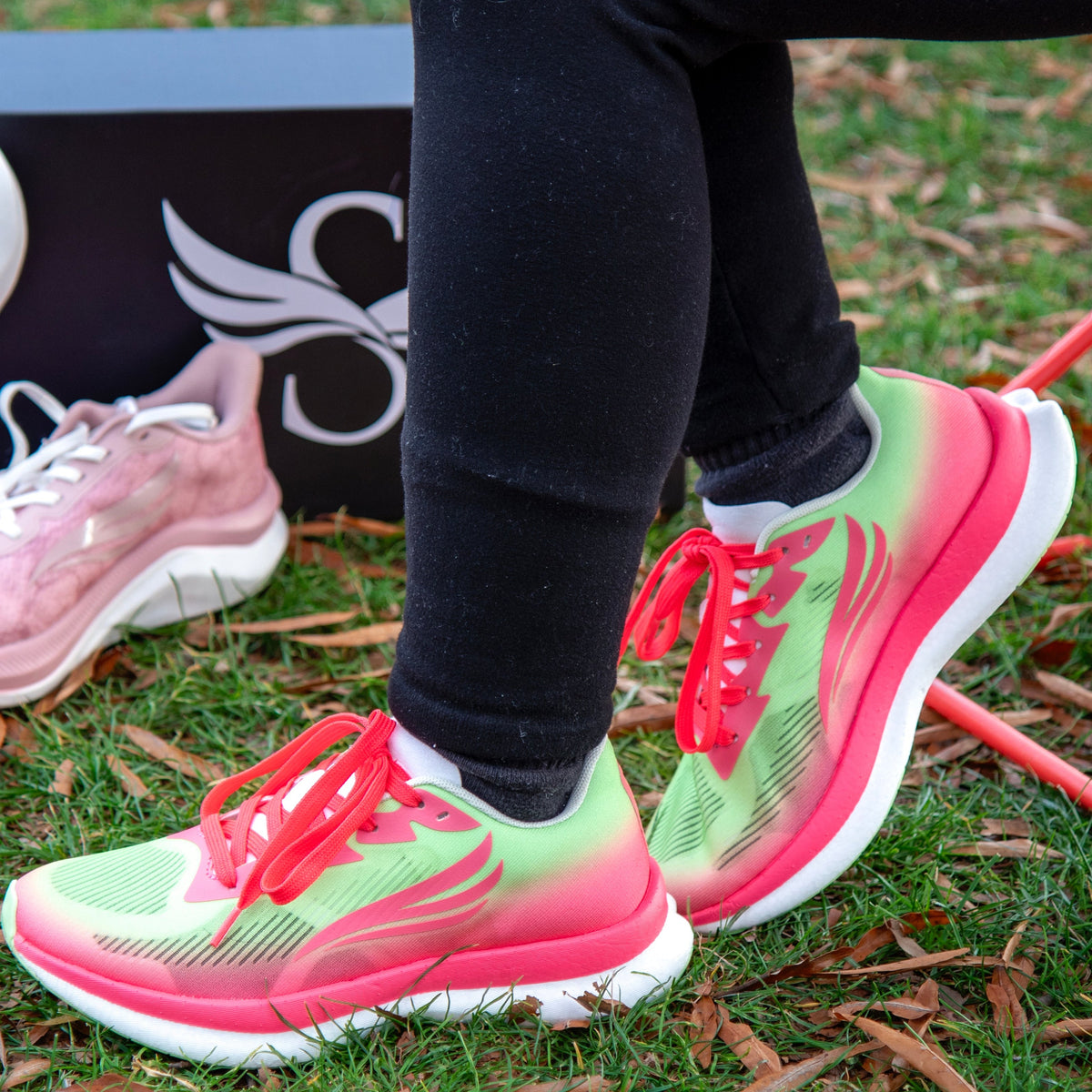 Pink Swift Running athletic shoes for women, stylish and comfortable athletic footwear from EQUUS Women collection.