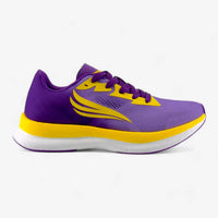 Swift Running Equus Women athletic shoes in purple, showcasing the side view with breathable mesh and sporty design.