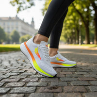 Swift Running APUS Women athletic shoes in white, featuring a sleek design and comfortable fit for active wear.