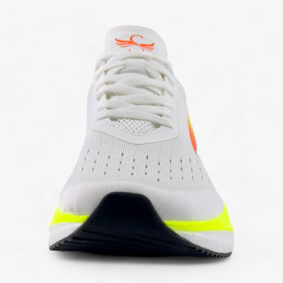 White APUS women’s athletic shoes by Swift Running featuring a sleek design and comfortable fit for active wear.