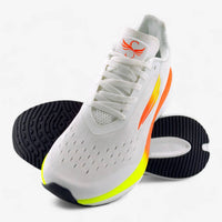 White APUS women’s athletic shoes by Swift Running, featuring a sleek design and comfortable fit for active wear.