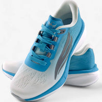 Blue Swift Running HORUS women's athletic shoes with breathable mesh and cushioned soles for comfort and performance.