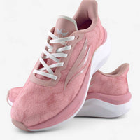 Pink CELER Women athletic shoes by Swift Running, featuring breathable mesh and cushioned sole for comfortable active wear.