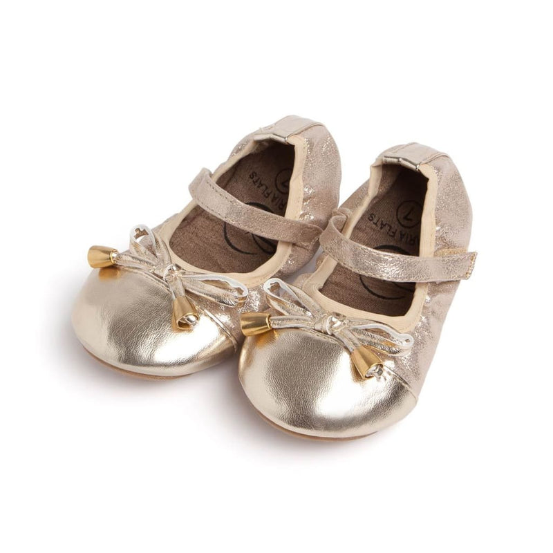 Girls Talaria Flats shoes with straps, featuring a stylish and comfortable design suitable for young children.