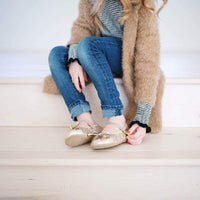 Girls' Talaria Littles shoes with strap, featuring a comfortable flat design and stylish look for young children.