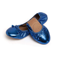 Talaria Flats cobalt blue shoes with sleek, comfortable design perfect for casual or dressy wear.
