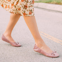 Talaria Flats in Dusty Rose, stylish and comfortable shoes with a sleek flat design, perfect for casual or dressy outfits.