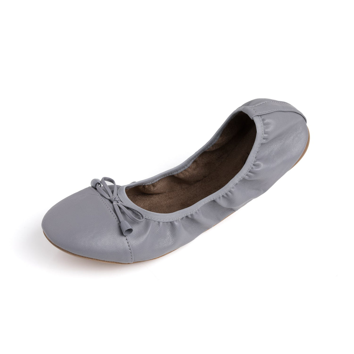 Talaria Flats premium stone grey shoes featuring sleek, comfortable flats with a smooth stone grey finish.