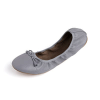 Talaria Flats premium stone grey shoes featuring sleek, comfortable flats with a smooth stone grey finish.