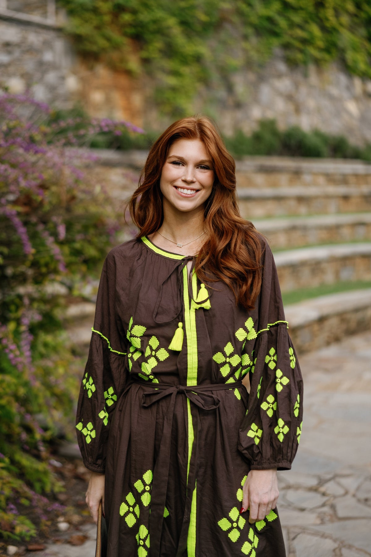 Brown is the New Black Lime tote bag by Tela Luxury Mercantile, showing its stylish brown and lime color combination.
