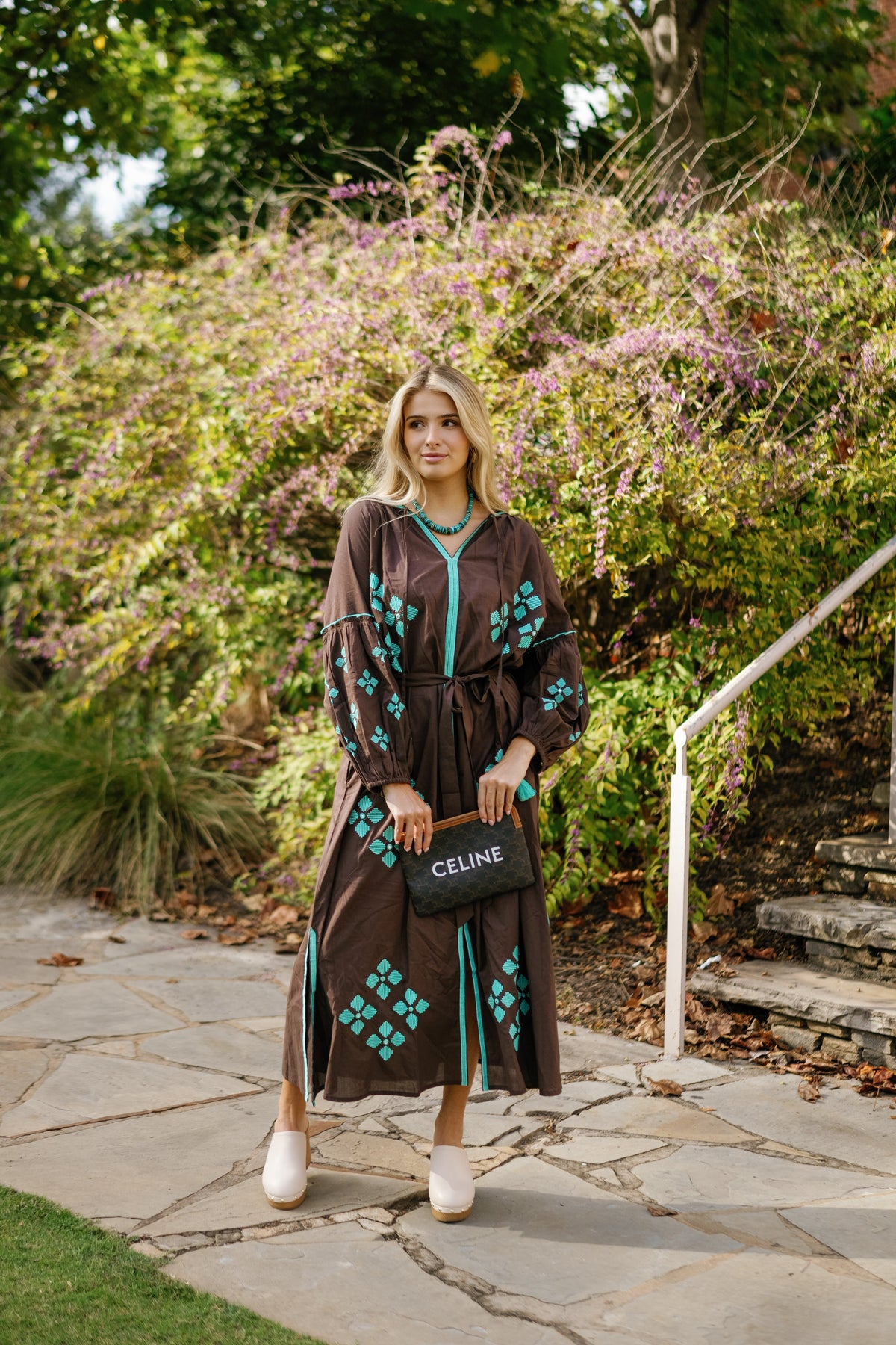 Brown is the New Black teal scarf by Tela Luxury Mercantile featuring soft fabric and stylish design.