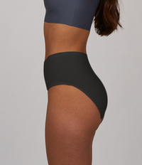 Black XS size The Hi-Waist Hug from The Only Bra, high-waisted shaping underwear with a snug fit and smooth finish.