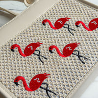 Classic Flamingo Purse by The Popular Flamingo, featuring a pink flamingo design with a sleek, stylish silhouette and gold-tone hardware.