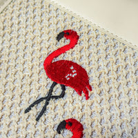 Classic flamingo purse by The Popular Flamingo featuring a pink flamingo design and stylish accessory style.