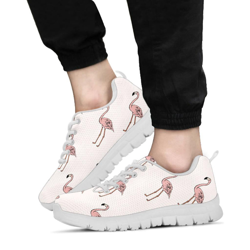 Classic Flamingo sneakers by The Popular Flamingo, featuring pink flamingo design and casual canvas style.
