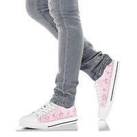 Pink Flamingo low top shoes for women by The Popular Flamingo, showing a soft pink design and casual sneaker style.