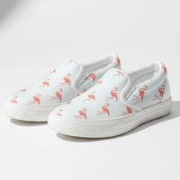 Women's Simple Flamingo Slip Ons by The Popular Flamingo, featuring a comfortable design with flamingo accents.