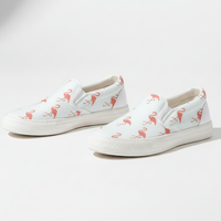 Simple Flamingo slip-on shoes for women by The Popular Flamingo, featuring a pink flamingo design and casual slip-on style.
