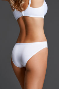 Medium-waisted black cotton women's slip panties from Noir Petal by Lornea, featuring a comfortable and stylish fit.