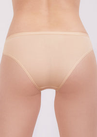 Black medium-waisted cotton slip panties for women, stylish and comfortable, designed by Lornea.