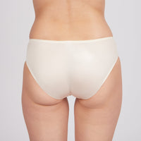 White Angel Veil Medium-Waisted Culottes for women, stylish and comfortable panties by Lornea, featuring a soft, breathable fabric.